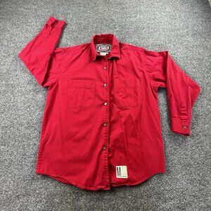 Vintage Calvin Klein Sport 1989 Red Button Up Shirt Men’s M Made in Singapore